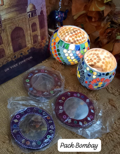 PACK 3 ESPEJOS CRISTALITOS,PEQUEÑOS TESOROS ARTESANALES PARA LO COTIDIANO.ENVÍO GRATIS SIN PEDIDO MÍNIMO.