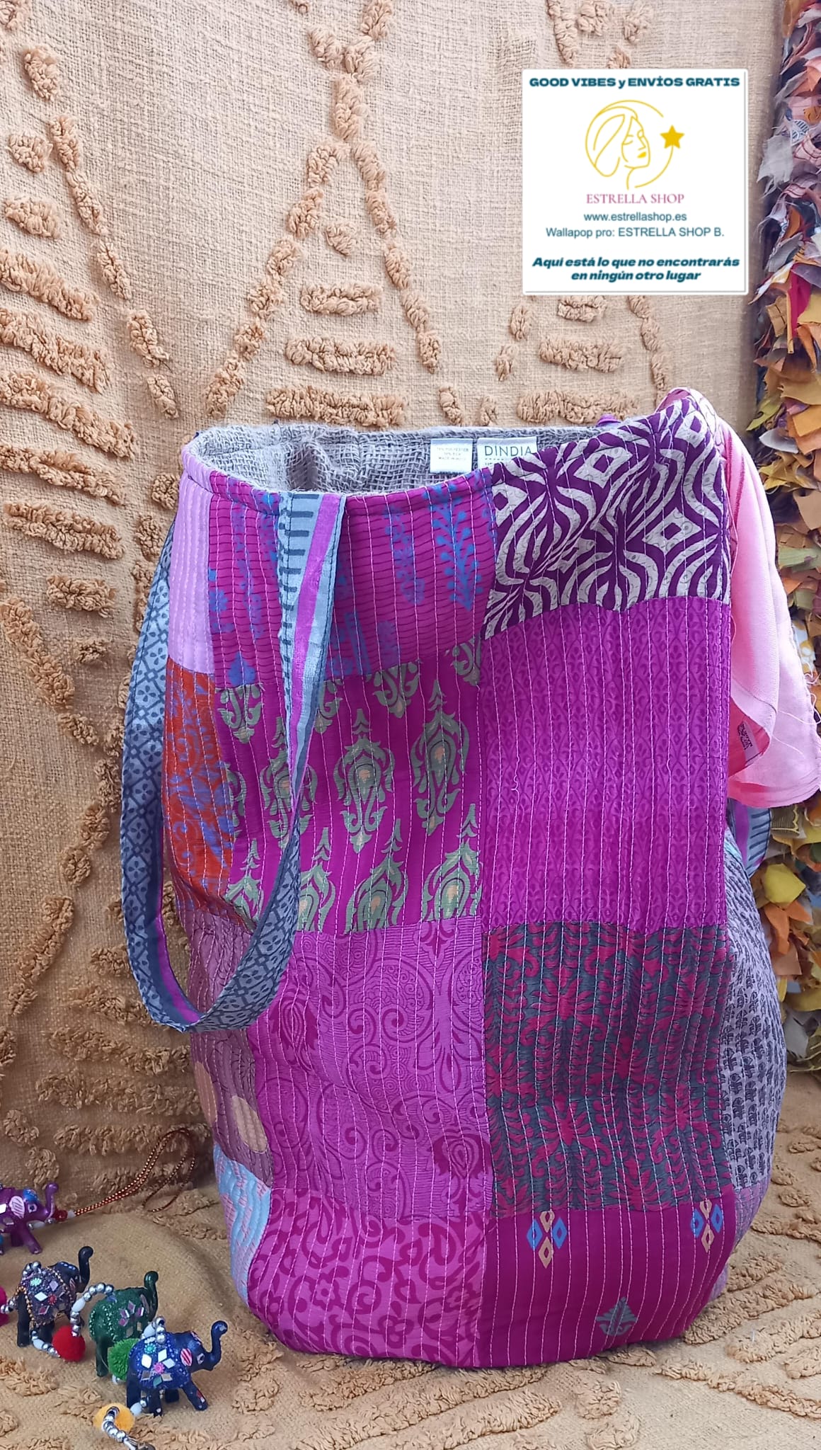 CESTO MAGiCOS al ser MULTIUSOS PATCHORK CON YUTE,MULTIFUNCIONAL CON ESTAMPADOS ÚNICOS,ENVÍO GRATIS SIN PEDIDO MÍNIMO.