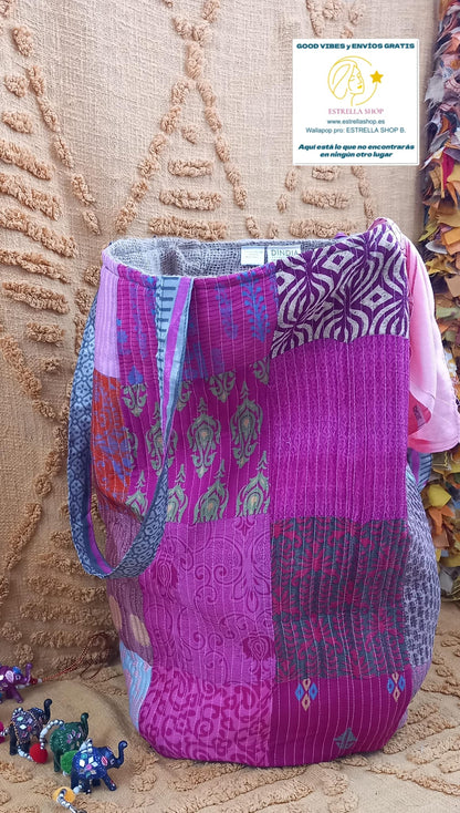 CESTO MAGiCOS al ser MULTIUSOS PATCHORK CON YUTE,MULTIFUNCIONAL CON ESTAMPADOS ÚNICOS,ENVÍO GRATIS SIN PEDIDO MÍNIMO.