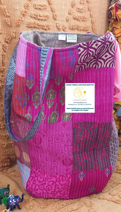 CESTO MAGiCOS al ser MULTIUSOS PATCHORK CON YUTE,MULTIFUNCIONAL CON ESTAMPADOS ÚNICOS,ENVÍO GRATIS SIN PEDIDO MÍNIMO.