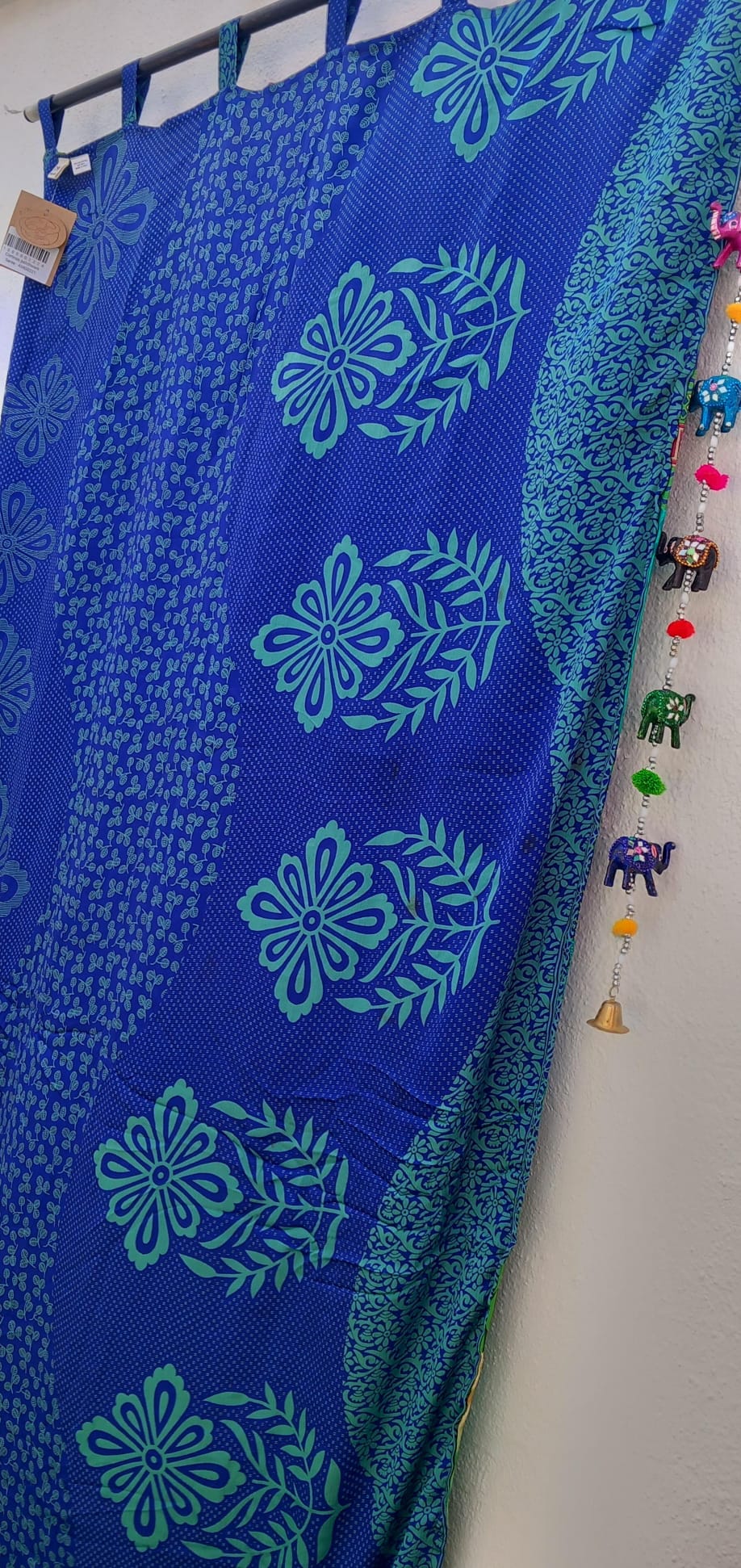 CORTINA MÁGICA PORQUE ES REVERSIBLE PATCHWORK A 2 CARAS YA CONFECCIONADA.ENVÍO GRATIS.