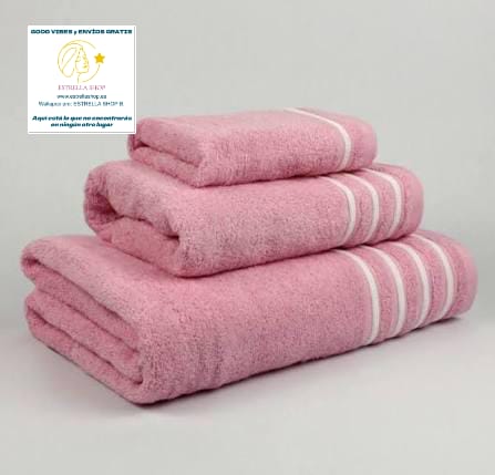 Juego de Toallas CHENILLE 3 Piezas. MUY ABSORBENTES MULLIDAS Y AGRADABLES AL TACTO.

Calidad Rizo 100 % Algodon puro 600 gr./m2

3 Tamaños. Disponible en 2 colores. Rosa y Azul.&nbsp;