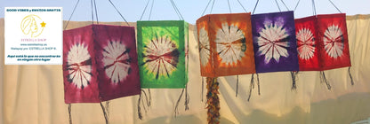 LÁMPARAS DECORATIVAS CON TRADICIÓN TYE DYE ARTESANALMENTE ELABORADAS.ENVÍO GRATIS SIN PEDIDO MÍNIO.