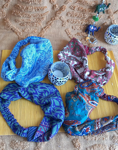 PACK DE 4 DIADEMAS SEDOSAS SAREE.ENVÍO GRATIS SIN PEDIDO MÍNIMO.