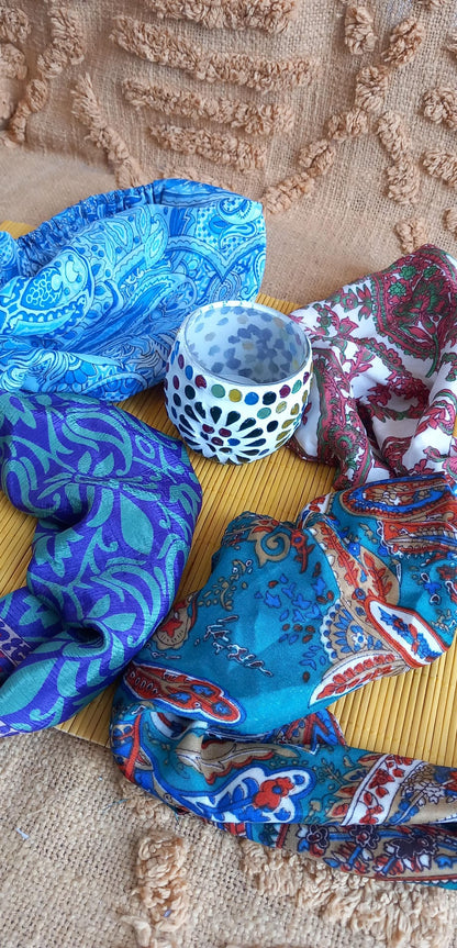 PACK DE 4 DIADEMAS SEDOSAS SAREE.ENVÍO GRATIS SIN PEDIDO MÍNIMO.