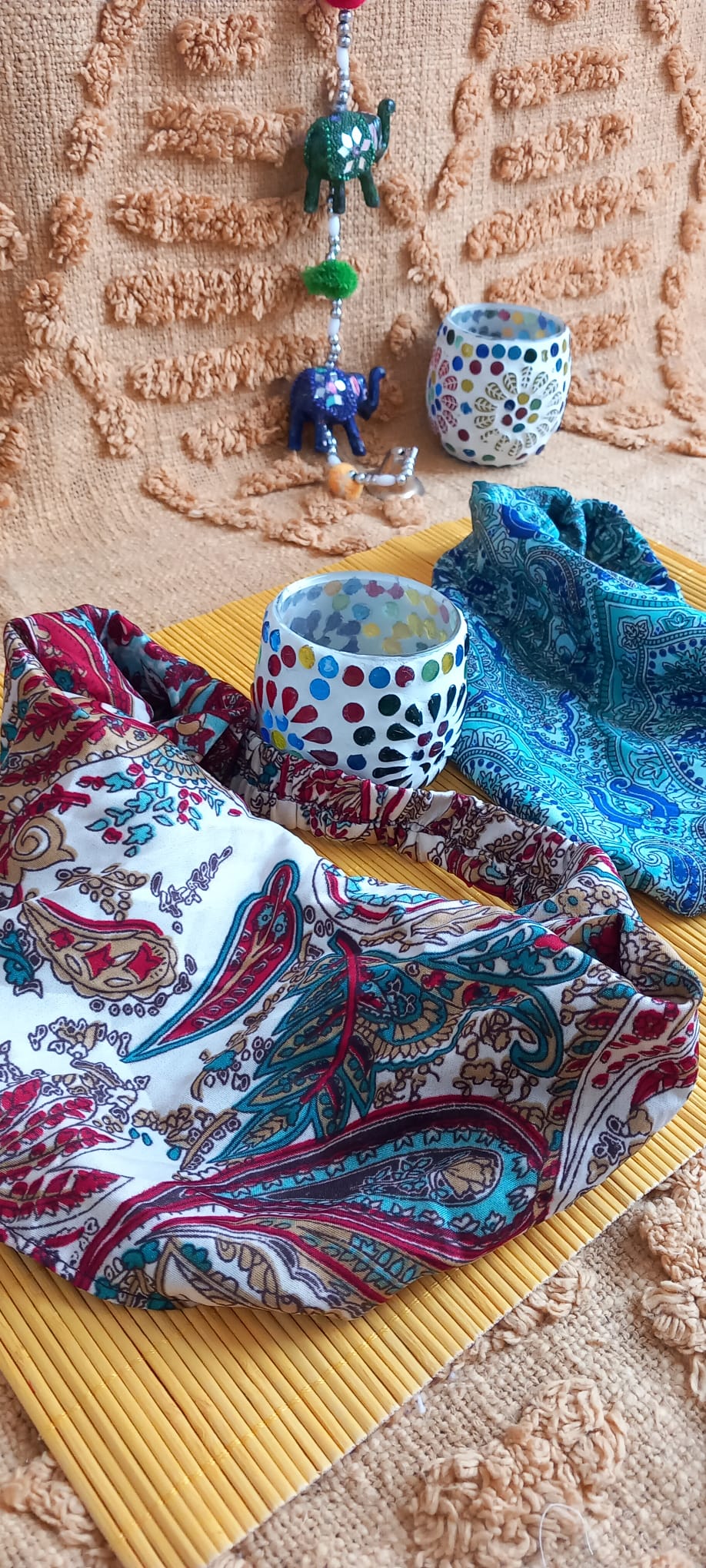 PACK DE 2 DIADEMAS SEDA INDIA SAREE A ELEGIR.ENVÍO GRATIS SIN PEDIDO MÍNIMO.