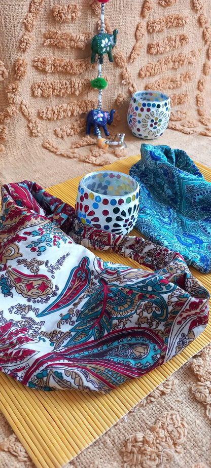 PACK DE 2 DIADEMAS SEDA INDIA SAREE A ELEGIR.ENVÍO GRATIS SIN PEDIDO MÍNIMO.