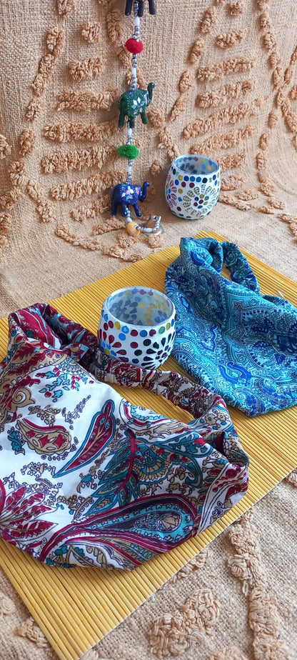 PACK DE 2 DIADEMAS SEDA INDIA SAREE A ELEGIR.ENVÍO GRATIS SIN PEDIDO MÍNIMO.