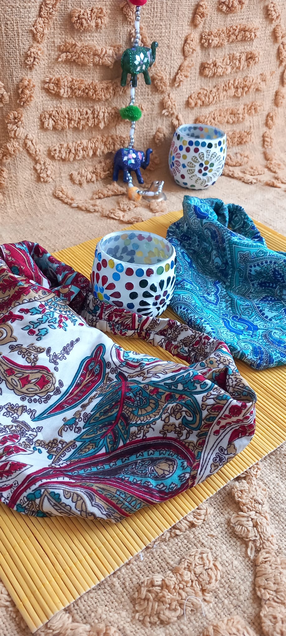 PACK DE 2 DIADEMAS SEDA INDIA SAREE A ELEGIR.ENVÍO GRATIS SIN PEDIDO MÍNIMO.