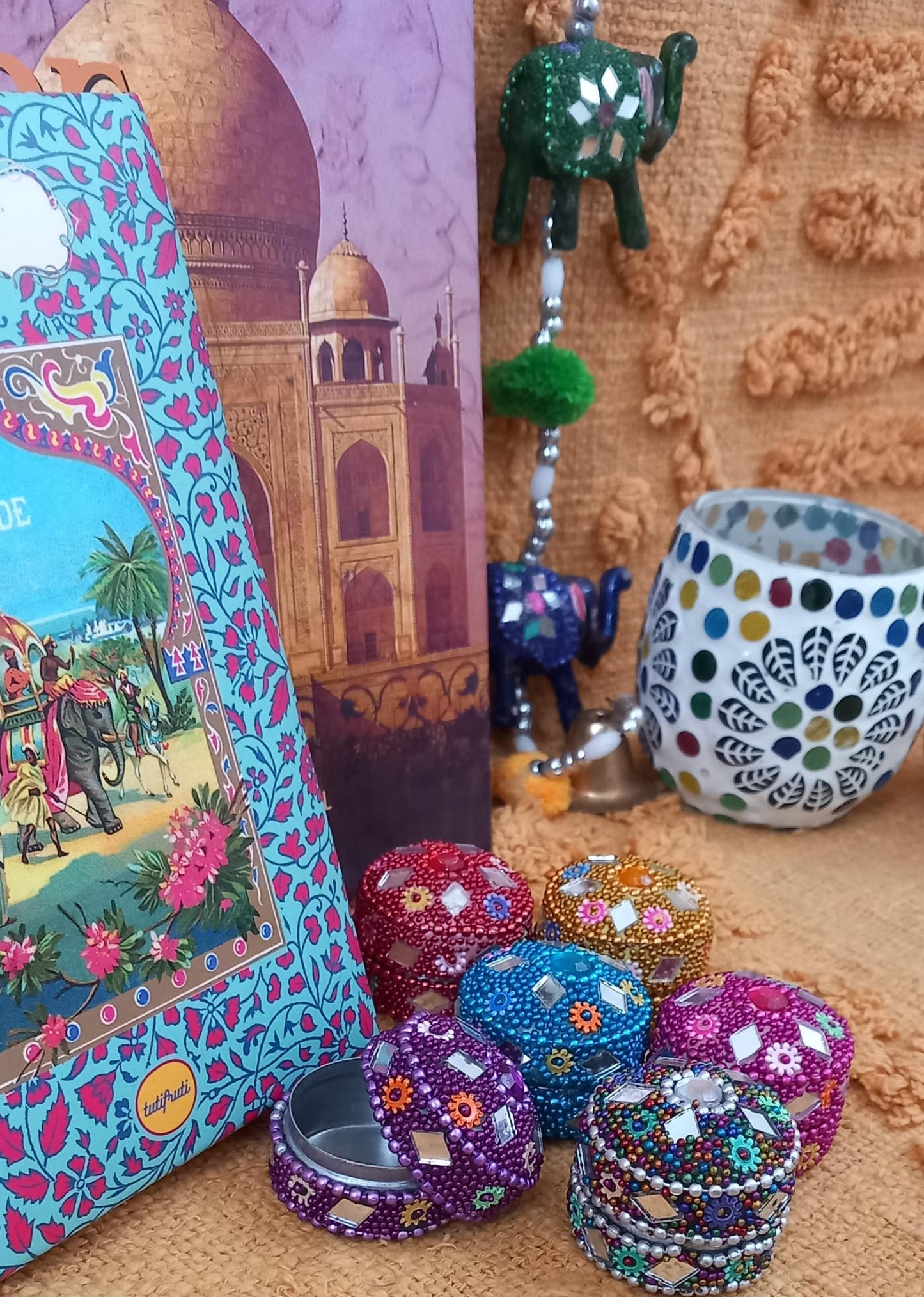 PACK JAIPUR DE 6 MINI CAJAS ESPEJITOS HECHAS ARTESANALMENTE EN INDIA.ENVÍO GRATIS SIN PEDIDO MÍNIMO.