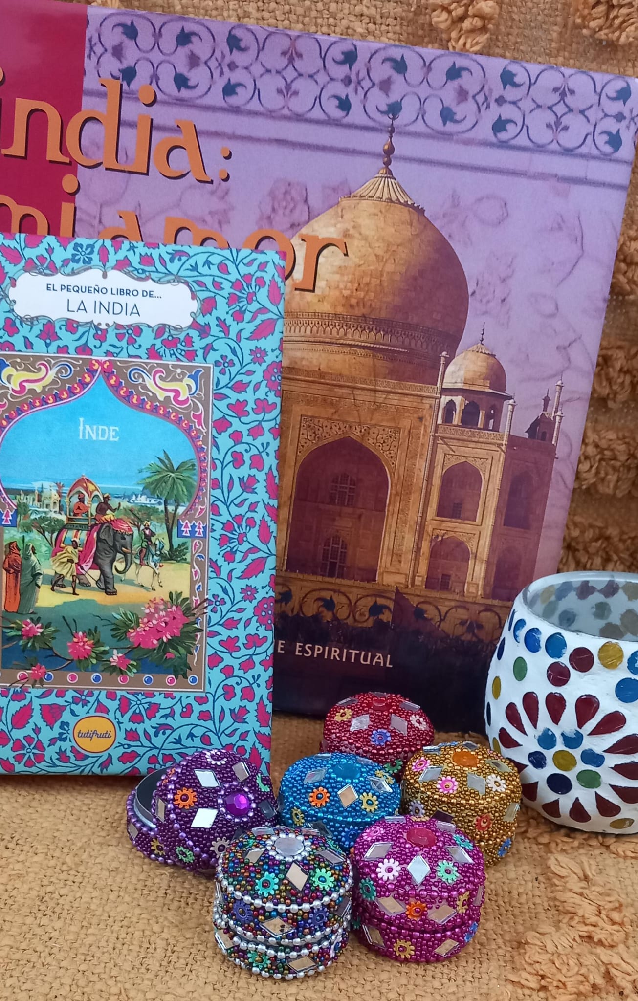 PACK JAIPUR DE 6 MINI CAJAS ESPEJITOS HECHAS ARTESANALMENTE EN INDIA.ENVÍO GRATIS SIN PEDIDO MÍNIMO.