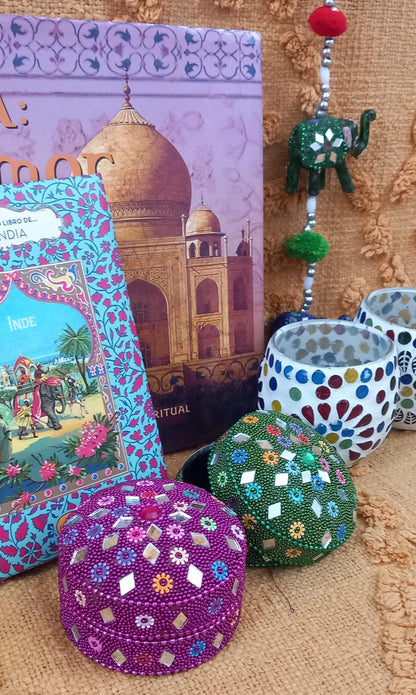 PACK 2 CAJAS ESPEJITOS JAIPUR,PIEZAS DELICADEZAS QUE CAUTIVAN POR SU ORIGINALIDAD Y BRILLO.ENVÍO GRATIS SIN PEDIDO MÍNIMO.