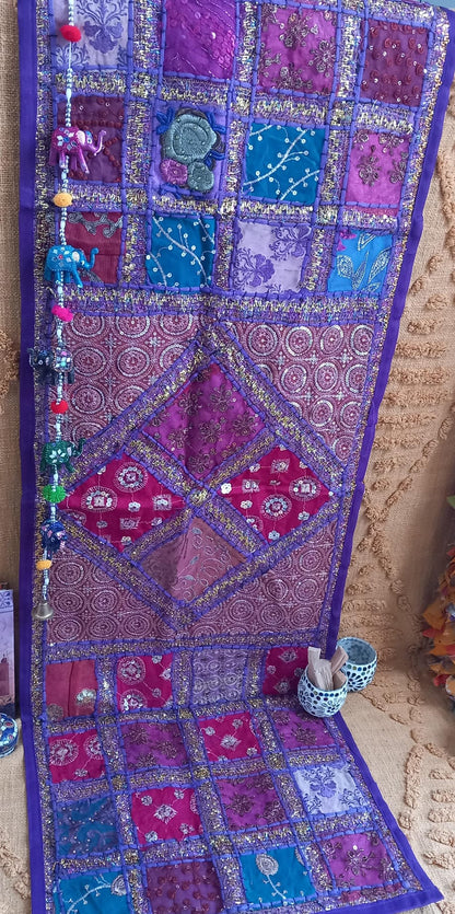 TEXTIL TAPIZ Y CAMINO PATCHWORK BORDADO A MANO EN INDIA.ENVÍO GRATIS SIN PEDIDO MÍNIMO.