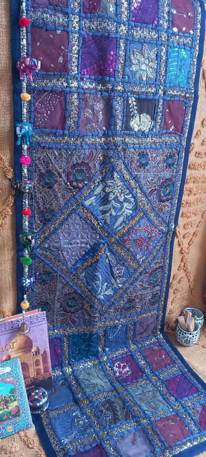 TEXTIL TAPIZ Y CAMINO PATCHWORK HECHO A MANO Y CON ENCANTO EN INDIA.ENVÍO GRATIS SIN PEDIDO MÍNIMO.