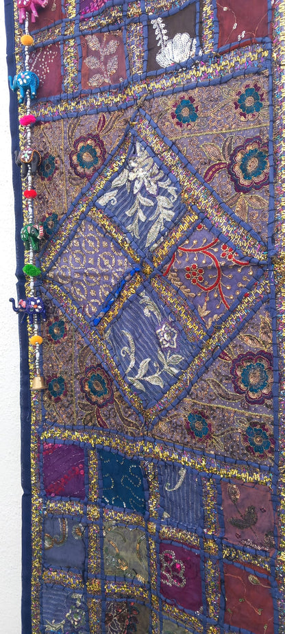 TEXTIL TAPIZ Y CAMINO PATCHWORK HECHO A MANO Y CON ENCANTO EN INDIA.ENVÍO GRATIS SIN PEDIDO MÍNIMO.