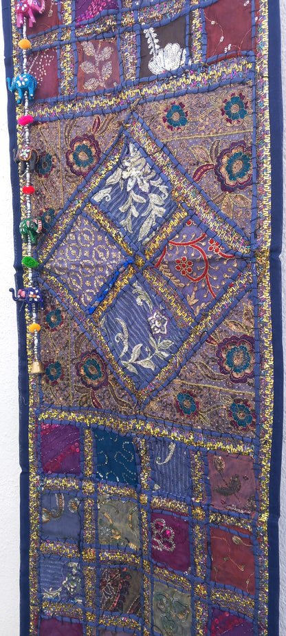 TEXTIL TAPIZ Y CAMINO PATCHWORK HECHO A MANO Y CON ENCANTO EN INDIA.ENVÍO GRATIS SIN PEDIDO MÍNIMO.