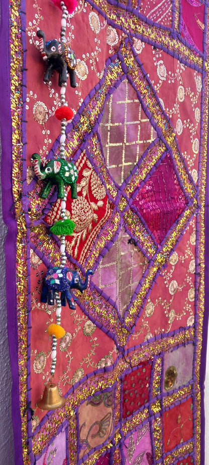 TEXTIL TAPIZ Y CAMINO PATCHWORK CONFECCIONADO EN INDIA A MANO Y CON ENCANTO.ENVÍO GRATIS SIN PEDIDO MÍNIMO.