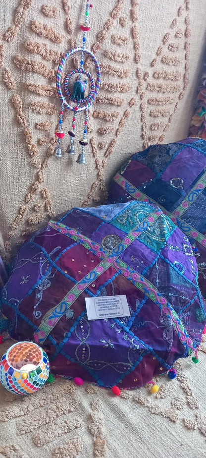 ZAFÚ PATCHWORK REDONDO ELABORADO ARTESANALMENTE CON ESENCIA BOHO.11.99€ENVÍO GRATIS SIN PEDIDO MÍNIMO.