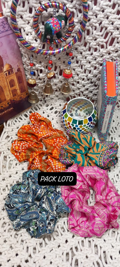 Scrunchie,coleteros y coleteros que se usan como pulseras.Pack de 4 a 9.90€ y envío gratis.