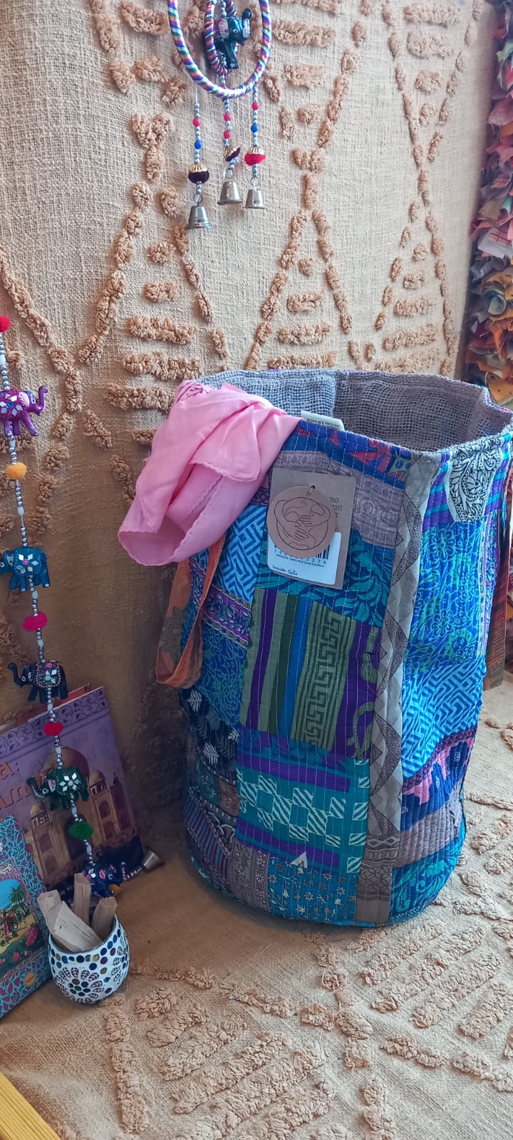 CESTO MAGiCOS al ser MULTIUSOS PATCHORK CON YUTE,MULTIFUNCIONAL CON ESTAMPADOS ÚNICOS,ENVÍO GRATIS SIN PEDIDO MÍNIMO.
