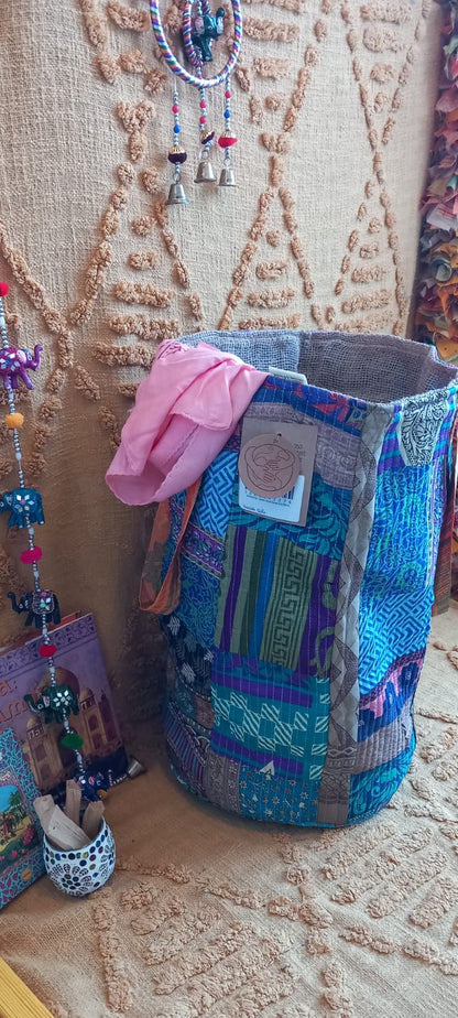 CESTO MAGiCOS al ser MULTIUSOS PATCHORK CON YUTE,MULTIFUNCIONAL CON ESTAMPADOS ÚNICOS,ENVÍO GRATIS SIN PEDIDO MÍNIMO.