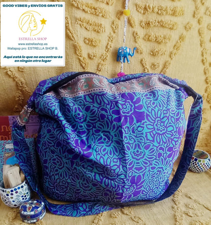 BOLSO SEDA CON CREMALLERA,AUTÉNTICA ARTESANÍA INDIA CON MÁGICOS COLORES.ENVÍO GRATIS SIN PEDIDO MÍNIMO.