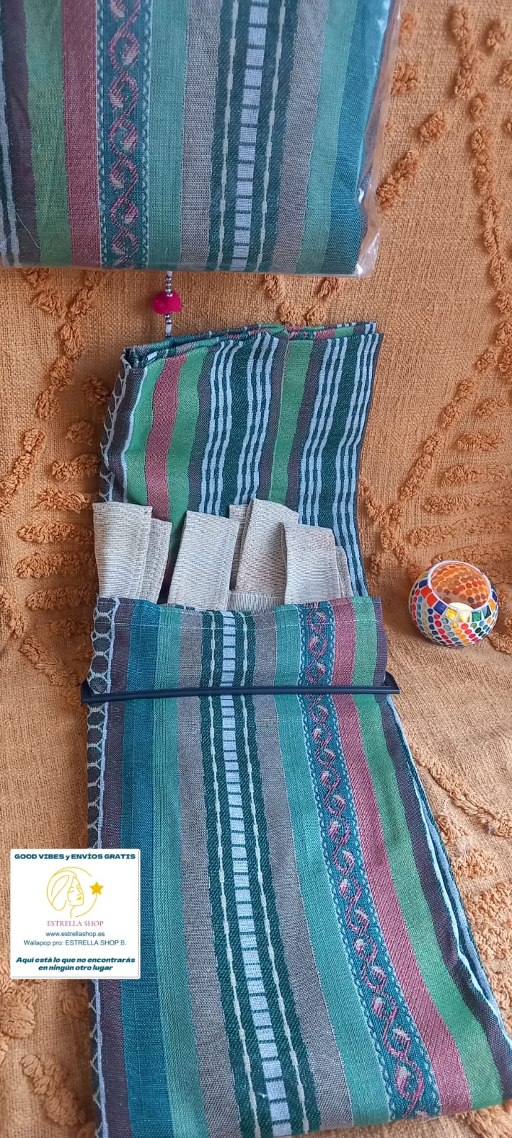 Cortinas confeccionadas estilo rústico garden.Envío gratis.