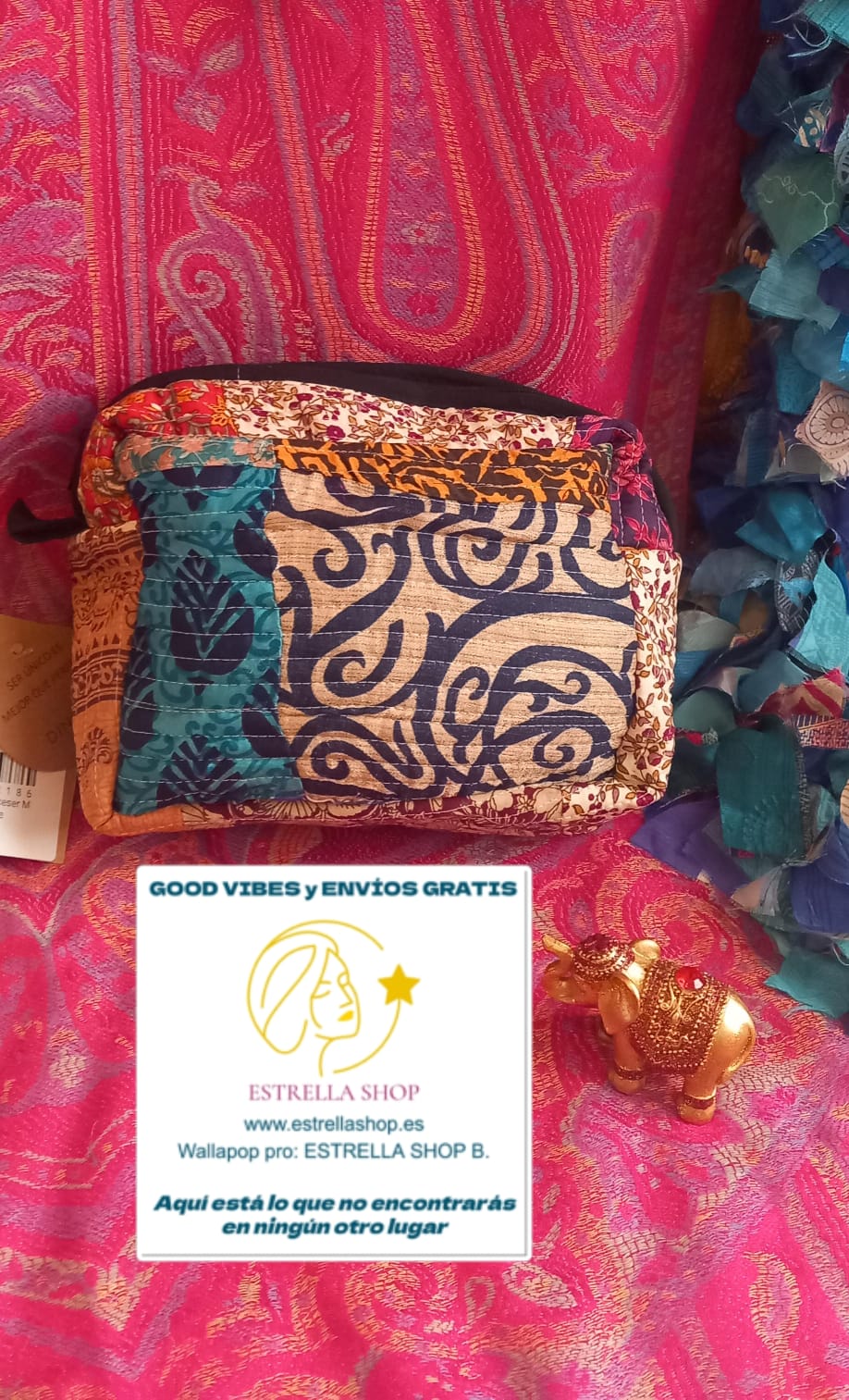 NECESER REVERSIBLE PATCHWORK MÁGICO PORQUE ES REVERSIBLE.MODELO ROSE.ENVÍO GRATIS SIN PEDIDO MÍNIMO.