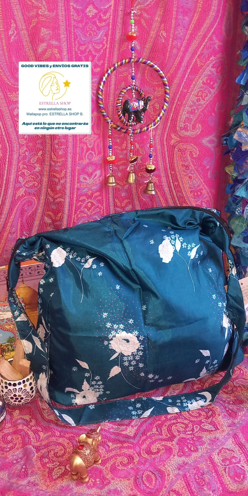 BOLSO SEDA CON CREMALLERA,AUTÉNTICA ARTESANÍA INDIA CON MÁGICOS COLORES.ENVÍO GRATIS SIN PEDIDO MÍNIMO.