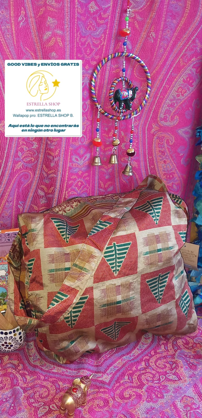 BOLSO SEDA CON CREMALLERA,AUTÉNTICA ARTESANÍA INDIA CON MÁGICOS COLORES.ENVÍO GRATIS SIN PEDIDO MÍNIMO.