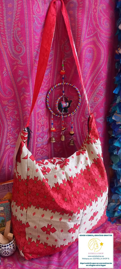 BOLSO SEDA CON CREMALLERA,AUTÉNTICA ARTESANÍA INDIA CON MÁGICOS COLORES.ENVÍO GRATIS SIN PEDIDO MÍNIMO.