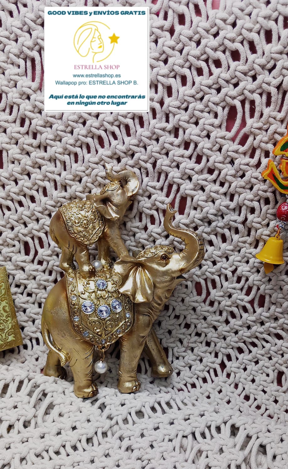 FIGURA TALISMÁN BIANA MAMÁ Y BEBÉ ELEFANTE CON FUERTE VALOR EMOCIONAL LLENO DE SIMBOLISMO Y ESPIRITUAL ENVÍO GRATIS SIN PEDIDO MÍNIMO.