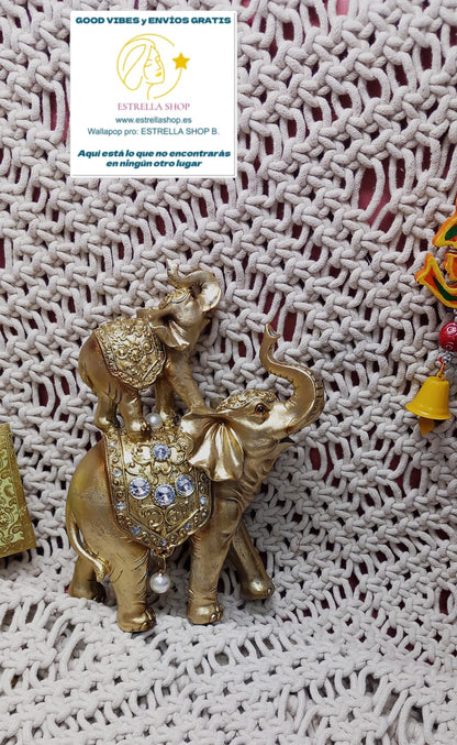 FIGURA TALISMÁN BIANA MAMÁ Y BEBÉ ELEFANTE CON FUERTE VALOR EMOCIONAL LLENO DE SIMBOLISMO Y ESPIRITUAL ENVÍO GRATIS SIN PEDIDO MÍNIMO.