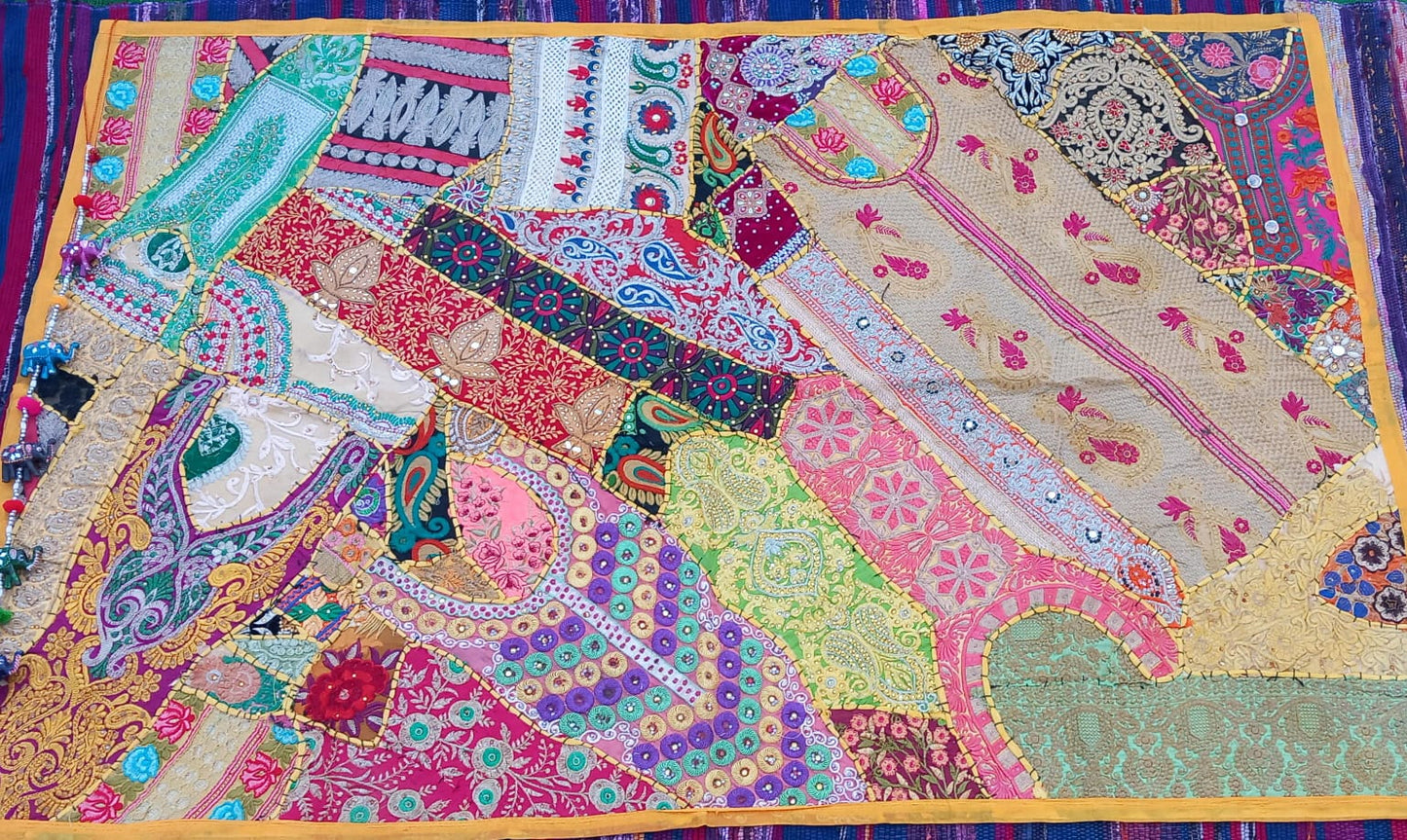 GRAN TAPIZ PATCHWORK DE 150X100CM TAMBIÉN COMO CAMINO,JOYA TEXTIL.ENVÍO GRATIS SIN MÍNIMOS.