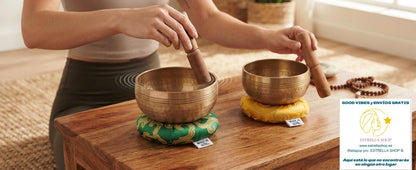 CUENCO GRABADO INCLUYE ZAFU Y STICK DE MADERA,INSTRUMENTO ANCESTRAL HECHO EN NEPAL.ENVÍO GRATIS SIN PEDIDO MÍNIMO.