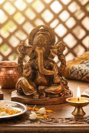 Pieza de Ganesha con alma ideal para espacios de calma,meditación o interiorismo con alma.Envío Gratis sin pedido mínimo.