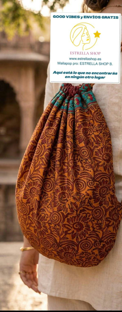 Mochila Saree de estilo bohemio: lleva un poquito de magia contigo,envío gratis sin pedido mínimo.