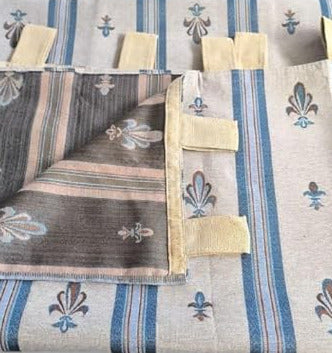 Cortinas confeccionadas tonos rústicos con azul.Envío Gratis,12.99€ precio sin competencia