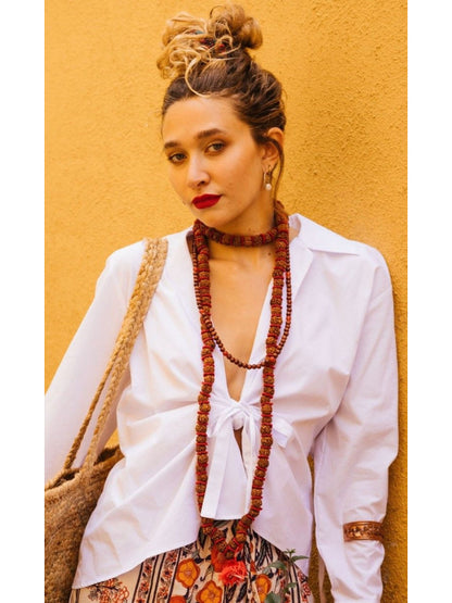 Mala Rudraksha gruesa natural x 54 cuentas de la semila sagrada simbolismo espiritual.ENVÍO GRATIS SIN PEDIDO MÍNIMO.