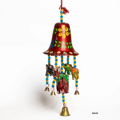 COLGADOR DECORACIÓN CON ELEFANTES DE LA SUERTE Y CAMPANA,RICO SÍMBOLISMO DE BUENA SUERTE,RIQUEZA Y PROTECCIÓN.ENVÍO GRATIS SIN PEDIDO MÍNIMO. 