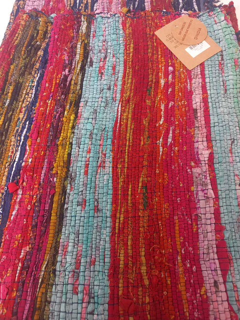 Jarapa Plaid multicolor trazos anchos flequito azul. Envío gratis. Precio sin competencia.