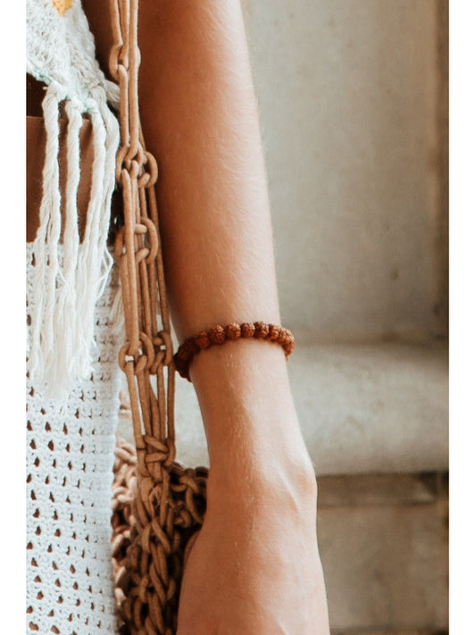 PULSERA MALA RUDRAKSHA PIENZA CON ALMA Y PROPÓSITO,HECHA ARTESANALMENTE.ENVÍO GRATIS SIN PEDIDO MÍNIMO.