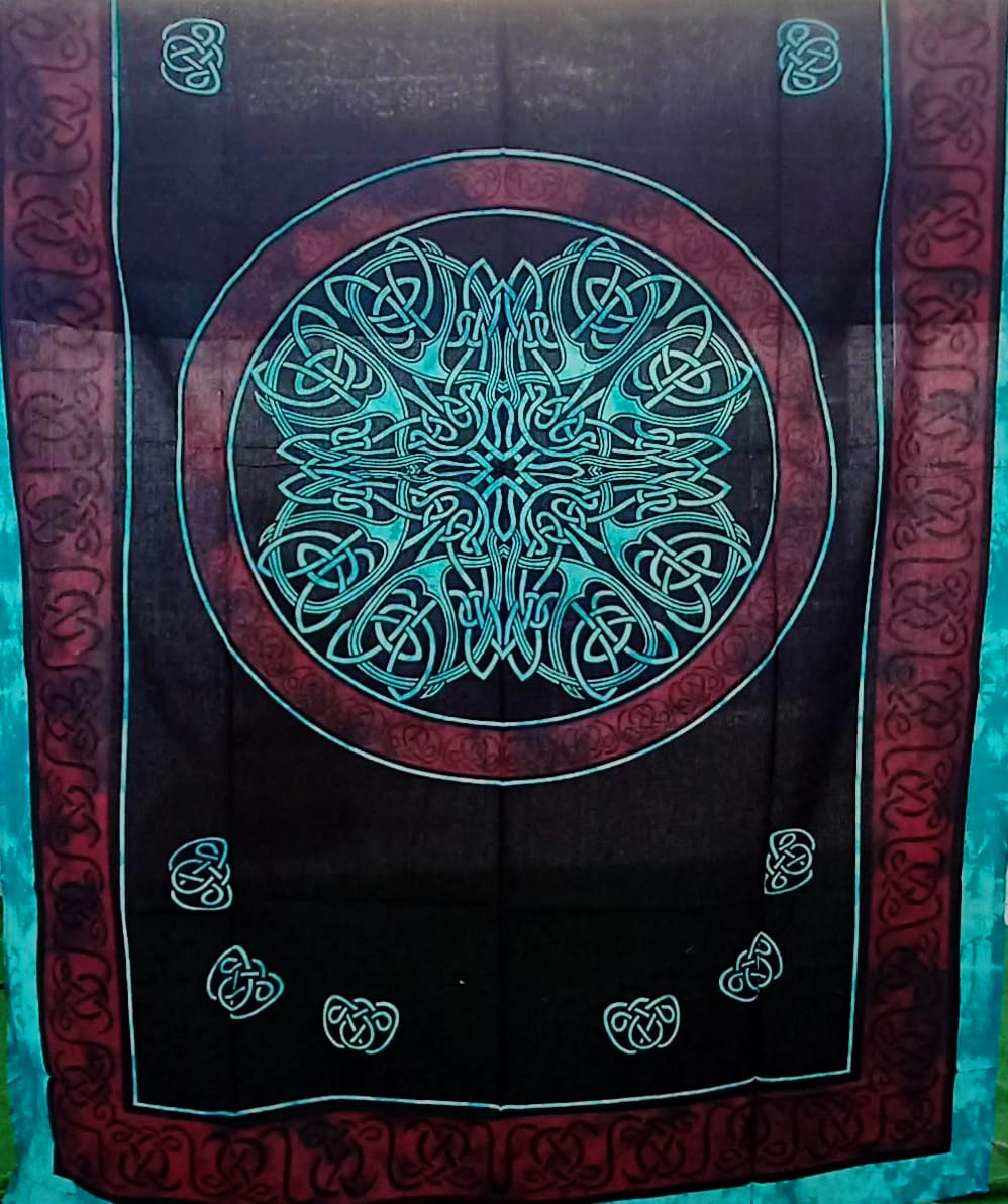 COLCHA MULTIFUNCIÓN AZUL TURQUESA CUBRE ALGODÓN 100% CAMA INDIVIDUAL CON ENVÍO GRATIS SIN PEDIDO MÍNIMO.