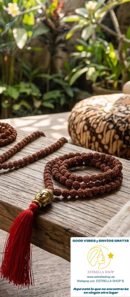 JAPAMALA RUDRA+DIJE BUDA/GANESHA JOYA NATURAL Y ESPIRITUAL LLENA DE ALMA.ENVÍO GRATIS SIN PEDIDO MÍNIMO.