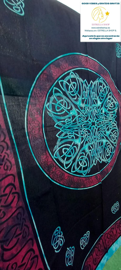 COLCHA MULTIFUNCIÓN AZUL TURQUESA CUBRE ALGODÓN 100% CAMA INDIVIDUAL CON ENVÍO GRATIS SIN PEDIDO MÍNIMO.