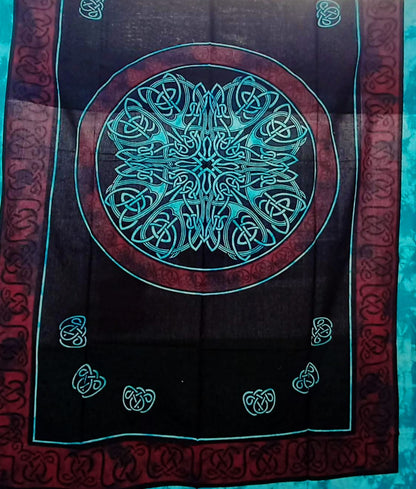 COLCHA MULTIFUNCIÓN AZUL TURQUESA CUBRE ALGODÓN 100% CAMA INDIVIDUAL CON ENVÍO GRATIS SIN PEDIDO MÍNIMO.