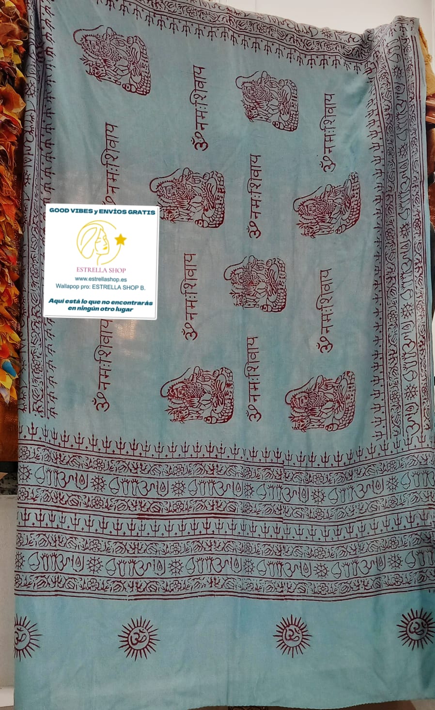 PAREO PAÑUELO MULTIFUNCIÓN OMMA CON ALMA ESPIRITUAL EN TODOS LOS COLORES.ENVÍO GRATIS SIN PEDIDO MÍNIMO.